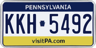 PA license plate KKH5492