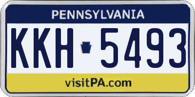 PA license plate KKH5493