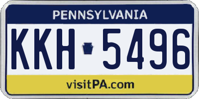 PA license plate KKH5496