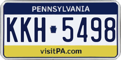 PA license plate KKH5498