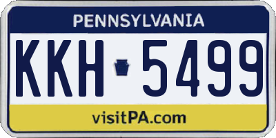 PA license plate KKH5499