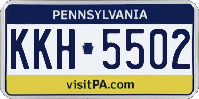 PA license plate KKH5502