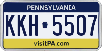 PA license plate KKH5507