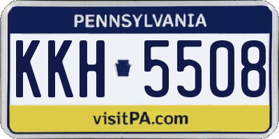 PA license plate KKH5508