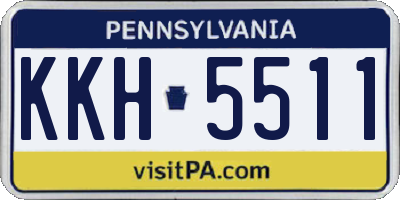 PA license plate KKH5511
