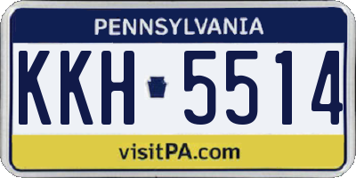 PA license plate KKH5514