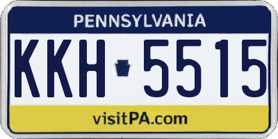 PA license plate KKH5515