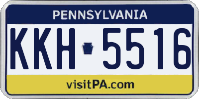 PA license plate KKH5516