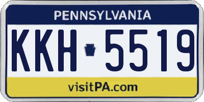 PA license plate KKH5519