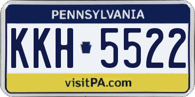 PA license plate KKH5522