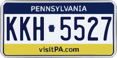 PA license plate KKH5527
