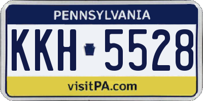PA license plate KKH5528