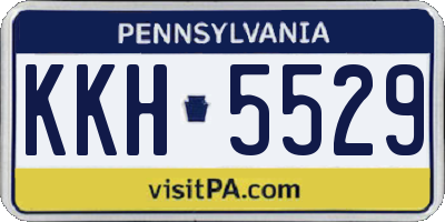 PA license plate KKH5529