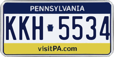 PA license plate KKH5534