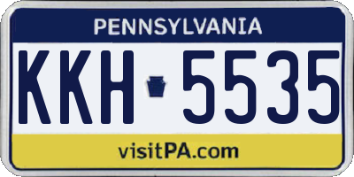 PA license plate KKH5535