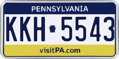 PA license plate KKH5543