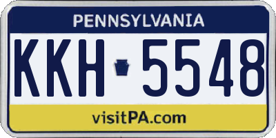 PA license plate KKH5548