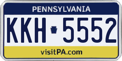 PA license plate KKH5552