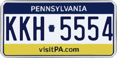 PA license plate KKH5554
