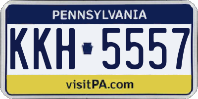 PA license plate KKH5557