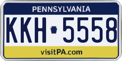 PA license plate KKH5558