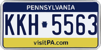 PA license plate KKH5563