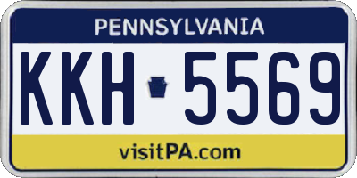 PA license plate KKH5569