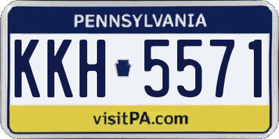 PA license plate KKH5571