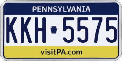 PA license plate KKH5575