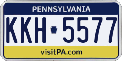PA license plate KKH5577