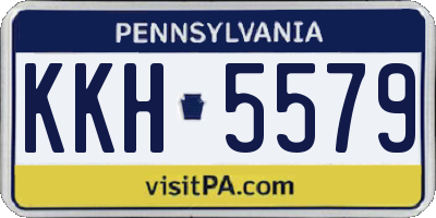 PA license plate KKH5579