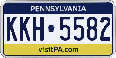 PA license plate KKH5582