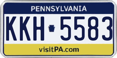 PA license plate KKH5583