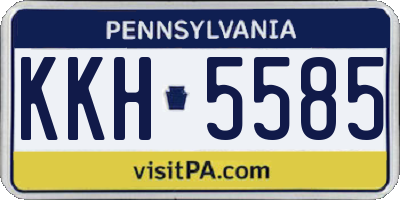 PA license plate KKH5585