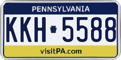 PA license plate KKH5588