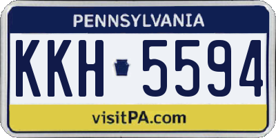 PA license plate KKH5594