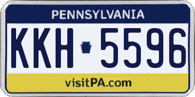 PA license plate KKH5596