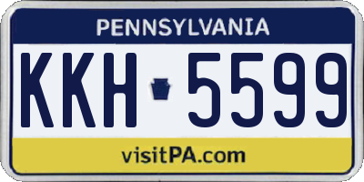 PA license plate KKH5599