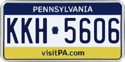 PA license plate KKH5606