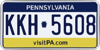 PA license plate KKH5608