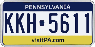 PA license plate KKH5611