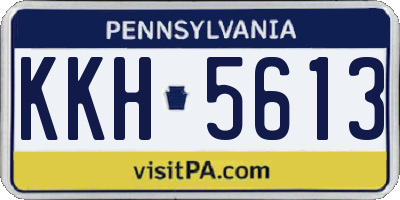 PA license plate KKH5613