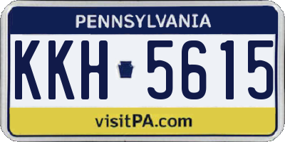 PA license plate KKH5615