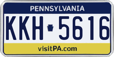 PA license plate KKH5616