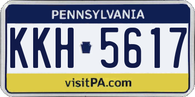 PA license plate KKH5617