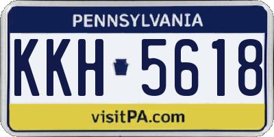 PA license plate KKH5618
