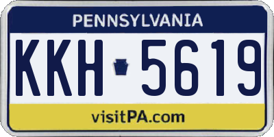PA license plate KKH5619