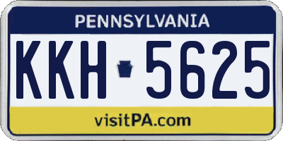 PA license plate KKH5625