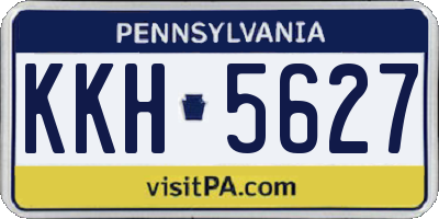 PA license plate KKH5627