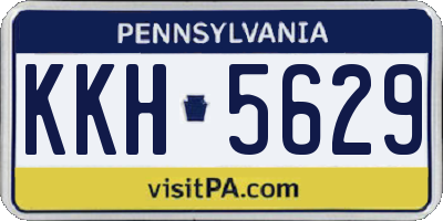 PA license plate KKH5629